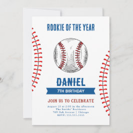 Invitación Fiesta de beisbol de cumpleaños "Rookie of the Yea