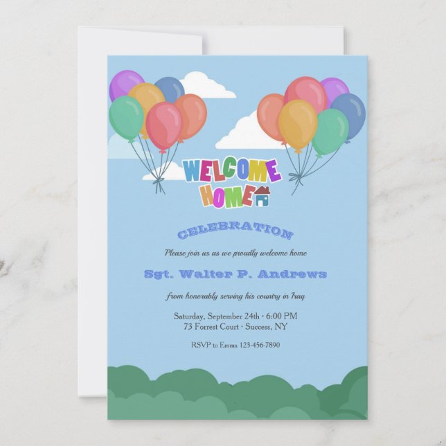 Invitación Fiesta de bienvenida (Anverso)