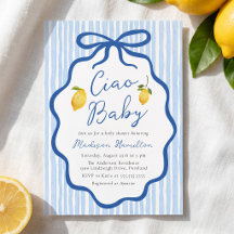 Fiesta de Bienvenida al Bebé Blue Limón Italiano