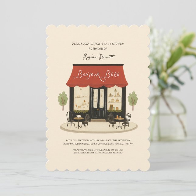 Invitación Fiesta de Bienvenida al Bebe Bonjour Bebe (Subido por el creador)