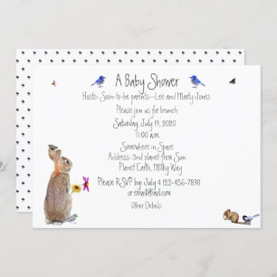 Invitación Fiesta de bienvenida al bebé caprichosa del