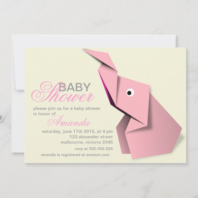 Invitación Fiesta de bienvenida al bebé de encargo del (Anverso)