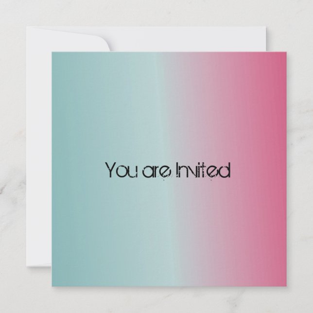 Invitación Fiesta de bienvenida al bebé rosada azul (Anverso)