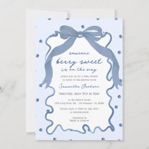 Invitación Fiesta de Bienvenida Berry Sweet Blueberry Arco Di