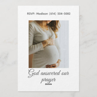 Invitación Fiesta de Bienvenida de Bebé Niña Cristiana con Te
