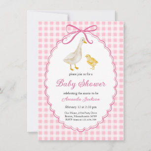 Invitación Fiesta de Bienvenida de Bebé Pink Spring Mother Go