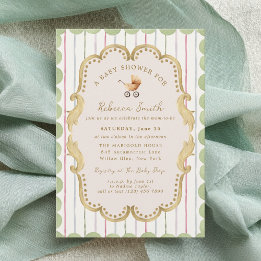 Invitación Fiesta de Bienvenida de Bebé Preppy Grandmillennia