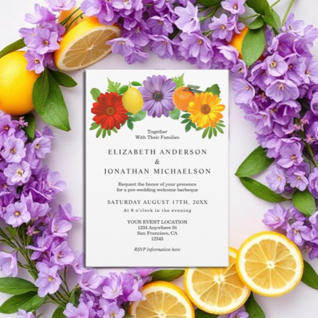 Invitación Fiesta De Bienvenida De La Boda Del Jardín De Flor (Subido por el creador)