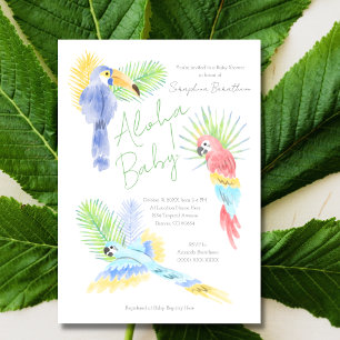 Invitación Fiesta de Bienvenida de Loros Tropicales Hawaianos