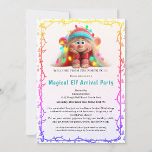 Invitación Fiesta de Bienvenida del Elfo Celebración de Lle
