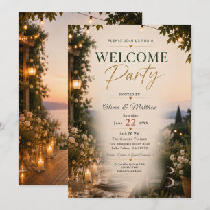 Invitación Fiesta de bienvenida elegante al aire libre