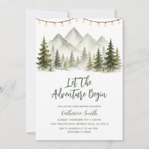 Invitación Fiesta de bienvenida para bebé Aventura en el bosq