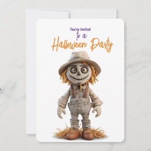 Invitación Fiesta DE BIG EYED HALLOWEEN SCARECROW