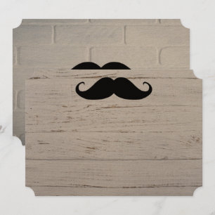 Invitación Fiesta de bigote de ducha Diseñador de destino de 