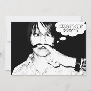 Invitación fiesta de bigote: montones cómicos