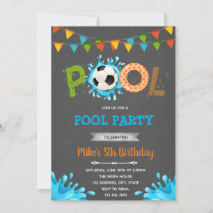 Invitación Fiesta de billar de fútbol