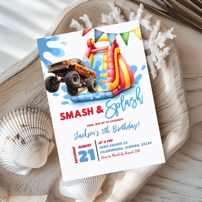 Invitación Fiesta de billar de sacudidas y splash (Subido por el creador)