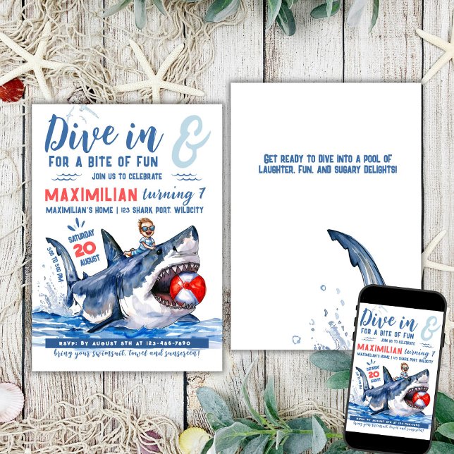 Invitación Fiesta de billar de Shark Ride 2 (Subido por el creador)