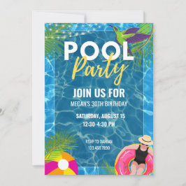 Invitación Fiesta de billar verano cumpleaños Fiesta adolesce