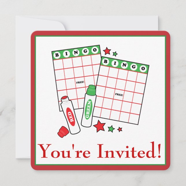 Invitación Fiesta de Bingo (Anverso)