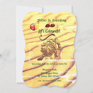 Invitación Fiesta de Birthday Leo (23 de julio - 22 de agosto