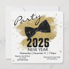 Invitación Fiesta de Black Tie 2026New Years
