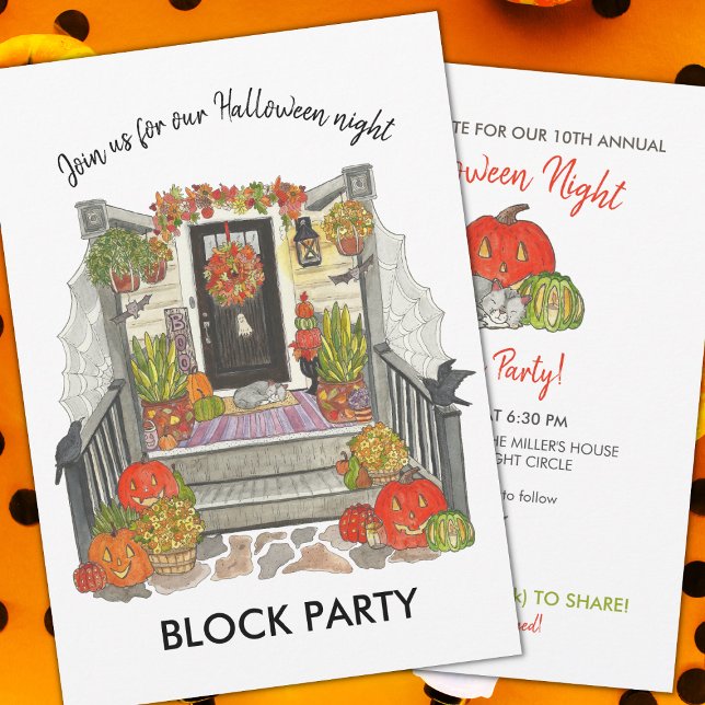 Invitación Fiesta de bloques de Halloween (Subido por el creador)