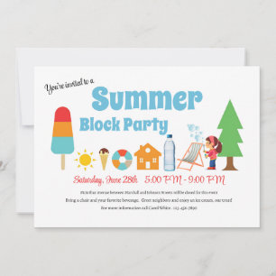 Invitación Fiesta de bloques de verano