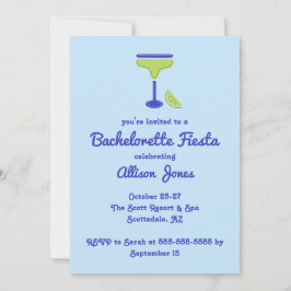 Invitación Fiesta de Blue Margarita Bachelorette Fiesta