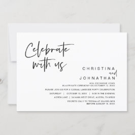 Invitación Fiesta de Boda a Escondidas, Celebra con nosotros 