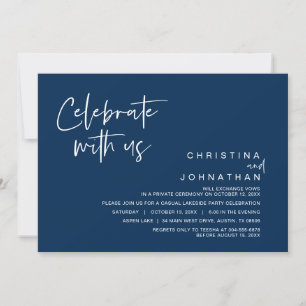 Invitación Fiesta de Boda a escondidas, Celebra con nosotros 