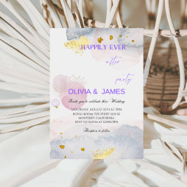 Invitación Fiesta de Boda abstracta de color Felices para Sie