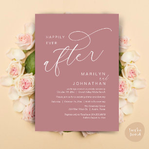 Invitación Fiesta de Boda Baile Cena Felices por Siempre