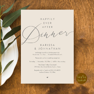 Invitación Fiesta de Boda de Comida Después de la Ceremonia d