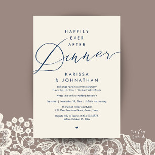 Invitación Fiesta de Boda de Comida Después de 'Por Siempre F