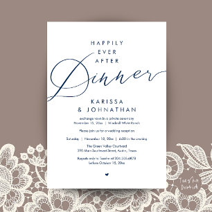 Invitación Fiesta de Boda de Comida Después de 'Por Siempre F