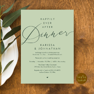 Invitación Fiesta de Boda de Comida Después de 'Por Siempre F