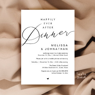 Invitación Fiesta de Boda de Elopement Cena Felices para Siem