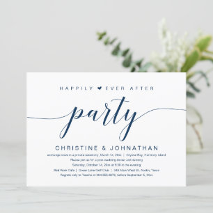 Invitación Fiesta de Boda de Elopement Felices para Siempre
