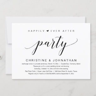 Invitación Fiesta de Boda de Huida Felices para Siempre