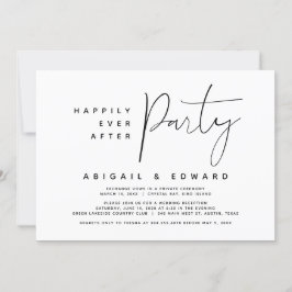 Invitación Fiesta de Boda de Huida Felices para Siempre