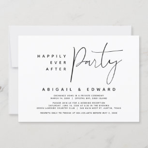 Invitación Fiesta de Boda de Huida Felices para Siempre