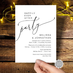 Invitación Fiesta de Boda de Huida Feliz para Siempre