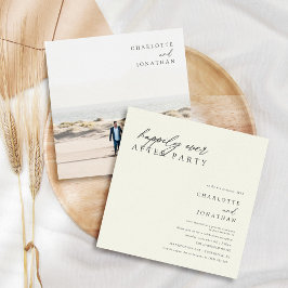 Invitación Fiesta de Boda de Marfil de Huida para Siempre Fel