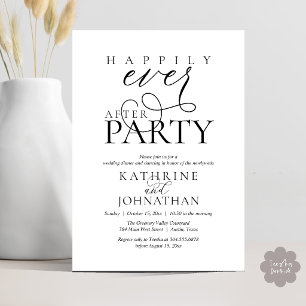 Invitación Fiesta de Boda Elopement Feliz para Siempre con Gu