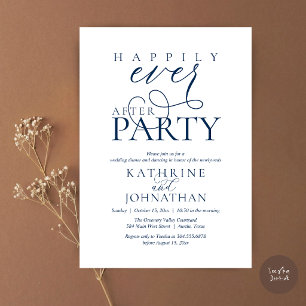 Invitación Fiesta de Boda Elopement Moderna y Feliz para Siem