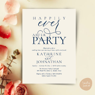 Invitación Fiesta de Boda Elopement Moderna y Feliz para Siem