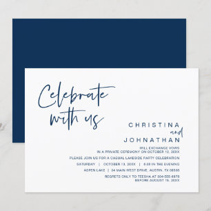 Invitación Fiesta de Boda en Intimidad, Celebra con nosotros 