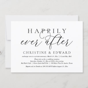 Invitación Fiesta de Boda en Intimidad, Felices por Siempre