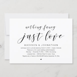 Invitación Fiesta de Boda en Intimidad, Nada Elegante solo am